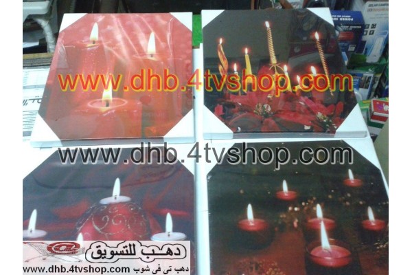 برواز مضىء بالحجارة الوان وكأن اللى فى الصورة شمع حقيقى